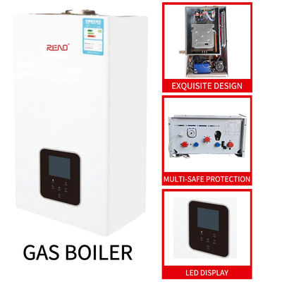 Gaz veya LPG Kondensasyon Paslanmaz Çelik Kombi Kazan Duvar Asılı Beyaz Panel 42kw